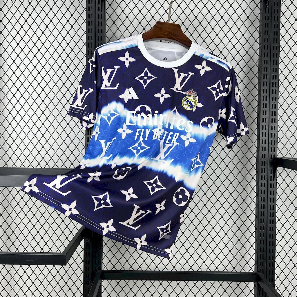 Real Madrid Blue LV Jersey