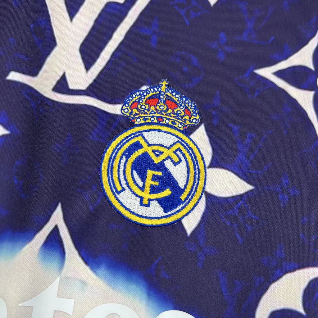 Real Madrid Blue LV Jersey